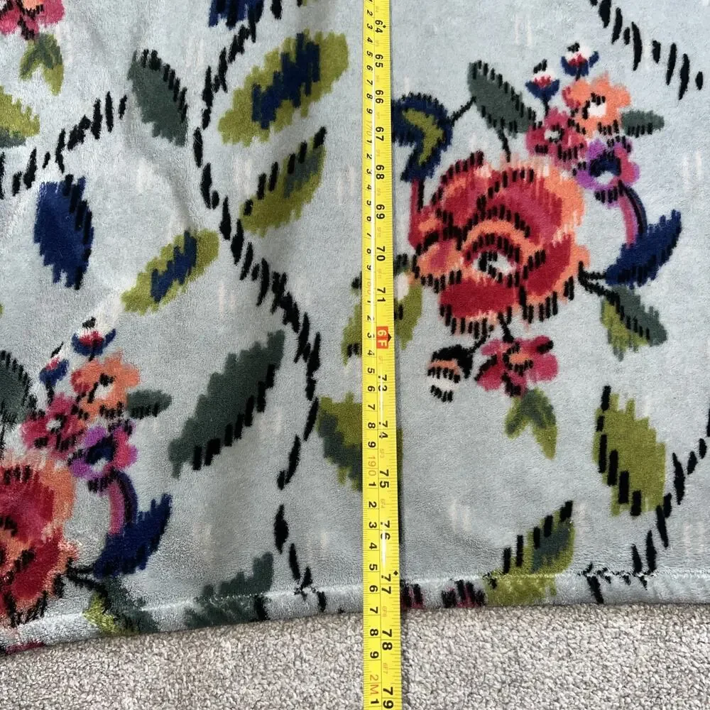 Vera Bradley Fleece Floral Home Throw Blanket Water Bouquet 77 x 45 Cottage